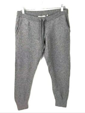 Label of Graded Goods Womens M Heathered Gray 50/50 Cashmere Wool Jogger Pants
